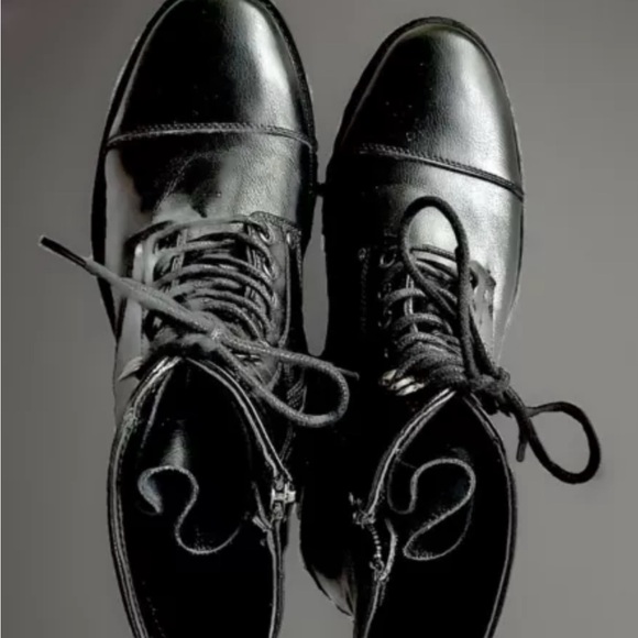 Jump New York Vintage New In Box Chopper Leather/Metal Stud Sole Boots, Mens 10 - Picture 5 of 12